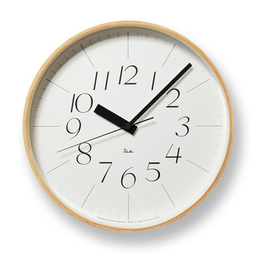 Lemnos　レムノス　電波掛け時計 Riki　CLOCK　RC　WR08-26　φ305ｍｍ