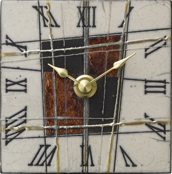 陶器の温かさとイタリアンアートに溢れる魅力！　アントニオ・ザッカレラ陶器　置き掛け兼用時計　ZC189-003