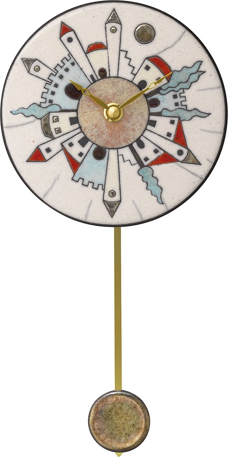 陶器の温かさとイタリアンアートに溢れる魅力！　アントニオ・ザッカレラ Antonio Zaccarella 陶器振り子時計ZC917-003