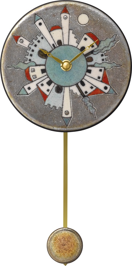 陶器の温かさとイタリアンアートに溢れる魅力！　アントニオ・ザッカレラ Antonio Zaccarella 陶器振り子時計ZC918-180