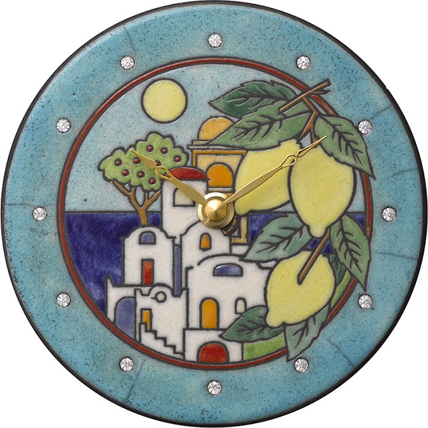 陶器の温かさとイタリアンアートに溢れる魅力！　アントニオ・ザッカレラ　Antonio Zaccarella 陶器　置き掛け兼用時計　ZC920-004