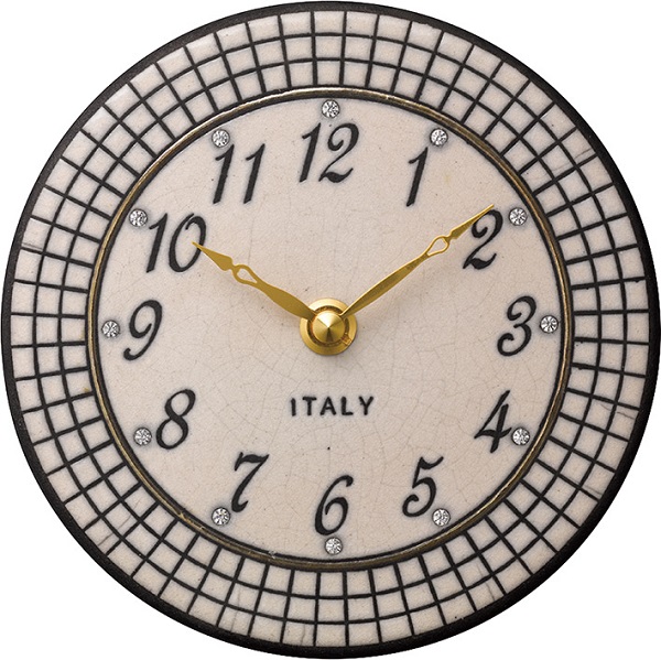 陶器の温かさとイタリアンアートに溢れる魅力！　アントニオ・ザッカレラ　Antonio Zaccarella 陶器　置き掛け兼用時計　ZC923-003