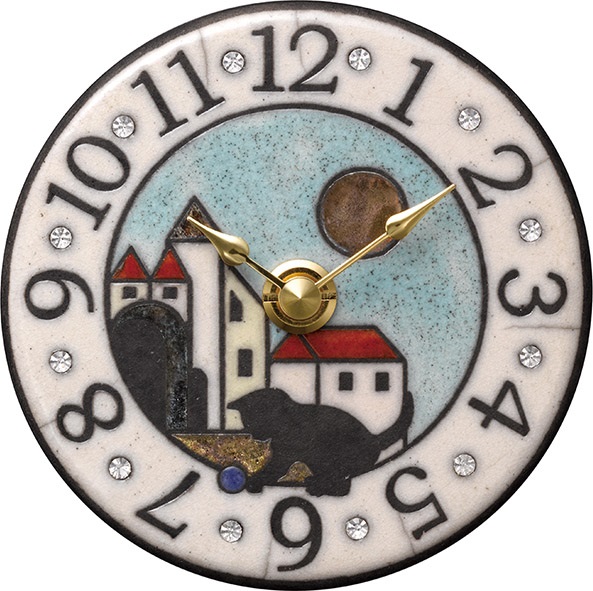 アントニオ・ザッカレラ　陶器　置き掛け兼用時計　ZC939-004　ザッカレラZ939