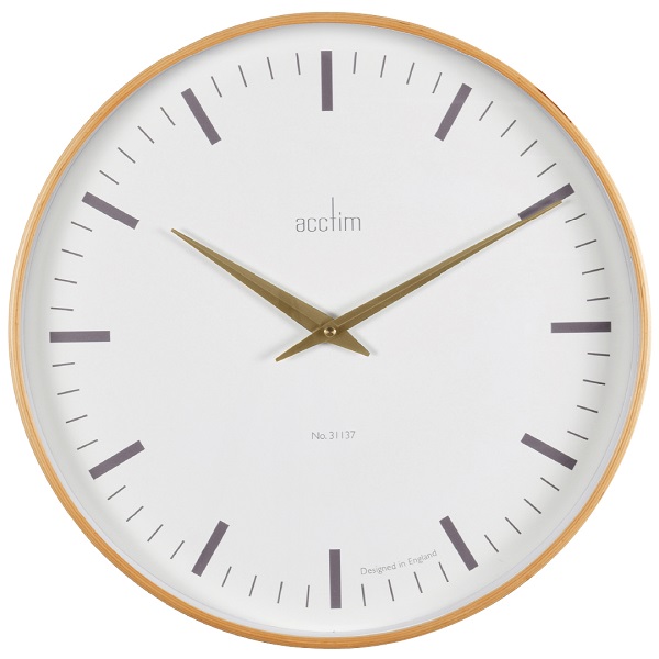acctim  掛け時計 BONDE XL Wall Clock AC25001 LIGHT WOOD モダン イギリス【送料無料】