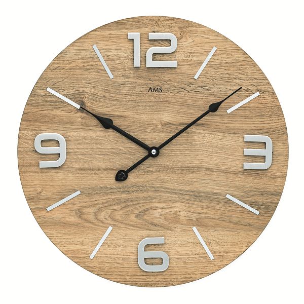 お洒落なデザインです！　ＡＭＳ掛け時計　アームス壁掛け時計　AMS9701  ウッド文字盤【送料無料】