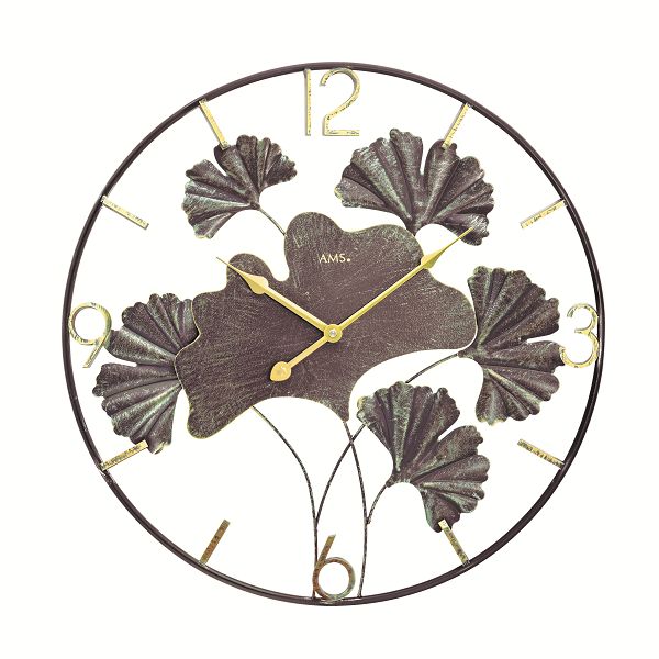 お洒落なデザインです！　ＡＭＳ掛け時計　アームス壁掛け時計　AMS9704  メタル文字盤【送料無料】