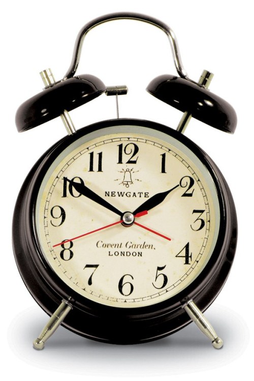 お洒落なダブルベルデザインが魅力！NEW GATEニューゲート　アラームクロック　Covent Garden Black-M