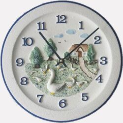 Terrastudio セラミック テラスタジオ 陶器 掛け時計 ドイツ製 Wall Clock 00-2406 壁掛け時計 手造り 贈り物