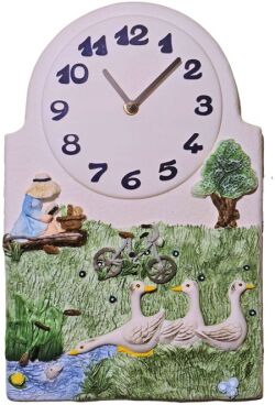 Terrastudio　セラミック時計　  テラスタジオ　陶器　掛け時計　ドイツ製　Wall Clock 00-2601 壁掛け時計　手造り　ギフト　贈り物　お洒落【送料無料】