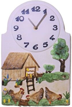 Terrastudio　セラミック時計　  テラスタジオ　陶器　掛け時計　ドイツ製　Wall Clock 00-2607 壁掛け時計　手造り　ギフト　贈り物　お洒落【送料無料】