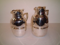 イタリアンデザインがテーブルを豪華に飾る！シルバーポット大（イタリア製）