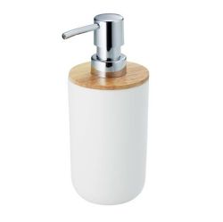 ソープディスペンサー　ソープポンプ　ナチュラル　陶器　天然木　06123