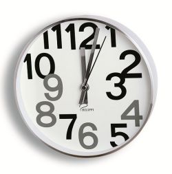 斬新な文字デザインの掛け時計NUMBERS　Philippi 183004