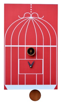 鳩時計　カッコーが鳴いて時刻を知らせます！　カッコークロック　イタリア・ピロンディーニGabbia202