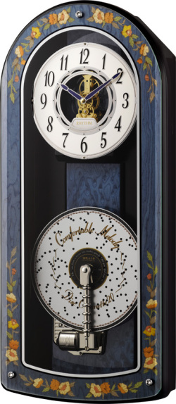 インタルシアクロック象嵌細工が魅力です！　プライムオルガニートA　4MH867RH04　リズム時計　無料名入れ