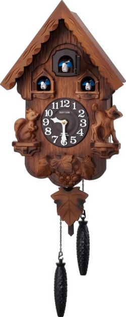 カッコークロック鳩時計　カッコーパンキーR　4MJ221RH06　リズム時計　カッコーが鳴いて時刻を知らせます！　
