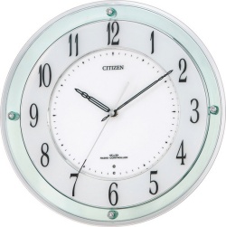 サイレントステップ秒針！　電波掛け時計4MY791-005　ミレディM791　シチズン時計