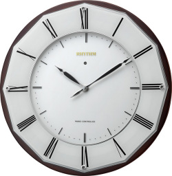 サイレントソーラー電波時計　ハイグレード　RHG-M004　掛け時計　リズム時計　壁掛け時計 4MY841HG06　無料名入れ