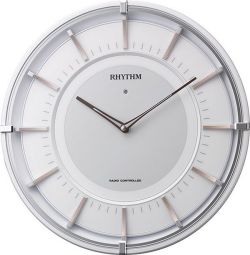 サイレントソーラークロック！　電波掛け時計4MY844SR13　サイレントソーラーM844　リズム時計
