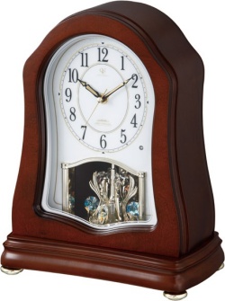 報時メロディ付き　ウッド置き時計　ハイグレード　RHG-S51　リズム時計　4RN421HG06　無料名入れ