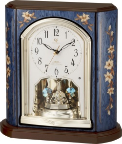 象嵌細工が美しい！置き時計　ハイグレード　RHG-S69　リズム時計　4RY701HG04　無料名入れ