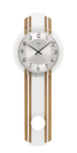 ＡＭＳアームス振り子時計　7475　ドイツ製  AMS掛け時計　アームス掛け時計　天然木　お洒落