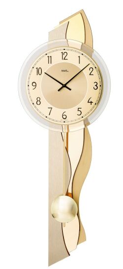 ＡＭＳアームス振り子時計　7477　ドイツ製  AMS掛け時計　アームス掛け時計　真鍮　お洒落