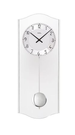 斬新デザインがお洒落！　ＡＭＳ振り子時計　アームス掛け時計　7478　ガラス　お洒落