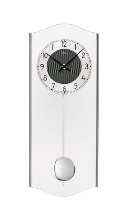 斬新デザインがお洒落！　ＡＭＳ振り子時計　アームス掛け時計　7480　ガラス　お洒落