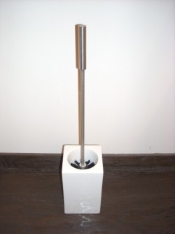 清潔感ある白い陶器が素敵！トイレブラシ　Sホワイトセラミック　ロングポール