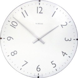 シンプルでスタイリッシュ！　　INHOUSE社(インハウス）ドームクロック掛け時計  NW30WA 　ホワイトΦ４０ｃｍ