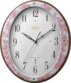 香蘭社・リズム時計共同開発品　掛け時計　ハイクオリティコレクション　13吉野桜485　リズム時計　8MY485HG13　無料名入れ