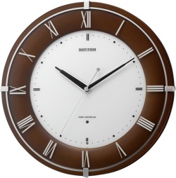 お部屋の明るさを感知して自動点灯します！　リズム電波掛け時計　リバライトR497 8MY497SR06