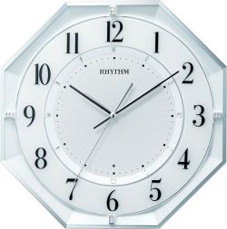 シンプルでスタイリッシュな掛け時計　フィットウェーブクール552 　掛け時計　リズム時計　壁掛け時計 8MY552SR03　八角形