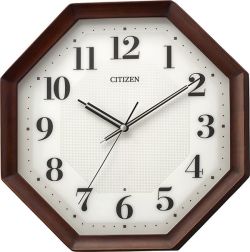 シチズン時計　電波掛け時計　 8MY555-006 八角形　木製フレーム　CITIZEN掛け時計