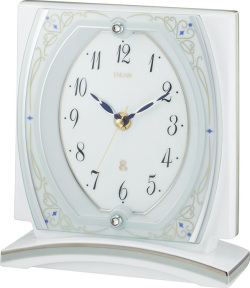 どこまでも優美に佇む有田焼きの置時計！エミュエールR22 　8RG620EJ03　磁器置時計　リズム時計　無料名入れ