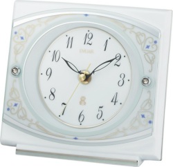 どこまでも優美に佇む有田焼きの置時計！エミュエールR23 　8RG621EJ03　磁器置時計　リズム時計　無料名入れ