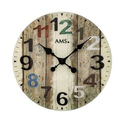 お洒落なデザインです！　ＡＭＳ掛け時計　アームス壁掛け時計　AMS9650　カラフル　ガラス製【送料無料】