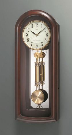 マホガニーの落ち着きと輝きが魅力！報時振り子時計デコール　　セイコー　SEIKO電波振り子時計　AS898B