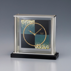 金沢箔の伝統技法と時計職人の技が生む和モダンの美！セイコー置時計　SEIKO　DECOR　AZ750K