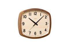 シャンブル掛け時計　R-SQUARE CLOCK 電波時計　CHAMBRE掛け時計　 CH-028WN 　ウォルナット