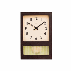機械式掛け時計を感じさせるレトロなデザインです！GLASS振り子時計 CHAMBRE　CH037DB  DARK  BROWN