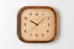 シンプ＆モダンなデザイン　ブナ材の掛け時計 CHAMBRE 　CH068VG  Calme CLOCK アラビア数字