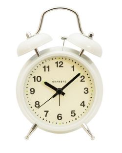 アラームクロック   ダブルベル　オフホワイト　CHAMBRE　CH031WH　レトロ