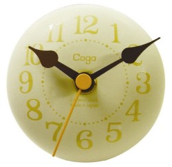 瀬戸の陶器でつくりました！　陶器ドームクロック　ベージュ