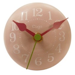 瀬戸の陶器でつくりました！　陶器ドームクロック　ピンク