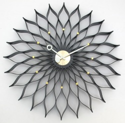 Sunflower 　掛け時計　サンフラワークロック　ブラック　GN304BK  ジョージネルソン 壁掛け時計