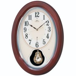 SEIKO　エンブレム　振り子時計　メロディ　HS445B　セイコー電波時計　名入れ　送料無料