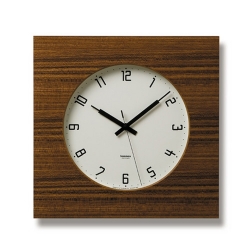 高級感あるウッドデザイン！Lemnos　レムノス　掛け時計 Iwai Wall Clock IC03-22　285×285ｃｍ