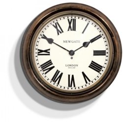 天然木とアンティーク調デザインがお洒落！NEW GATE(ニューゲート)　KING'S CROSS STATION　　掛け時計 KCS77DOB
